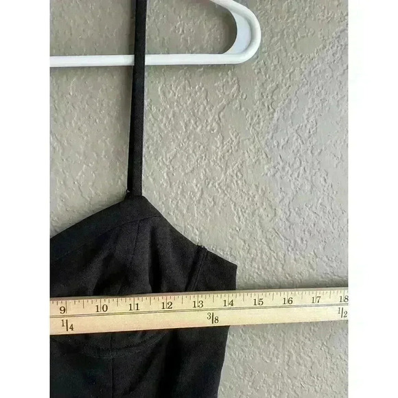 Rue 21 Y2K Black Spaghetti Strap Bodycon Mini Dress Size Large - Picture 5 of 7